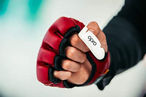 OPRO Protector bucal Self-Fit Bronze - para Rugby, Hockey, Artes Marciales Mixtas, y Otros Deportes de Contacto (Blanco, Adulto)