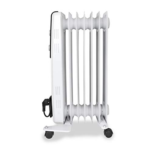 Orbegozo RF 1500 Radiador de Aceite, 1500W de Potencia, construcción Modular de 7 Elementos y diseño en Color Blanco, Negro