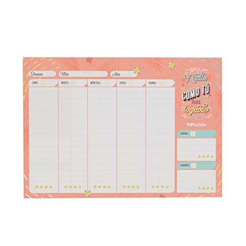 Organizador semanal horizontal para