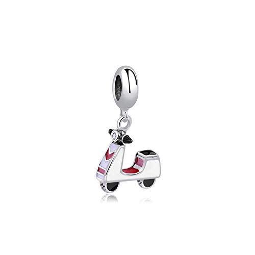 Original 925 Sterling Silver Charm Bead Travel Taxi Motocicleta Ferris Wheel Charms Fit Pulseras Mujeres DIY Joyería