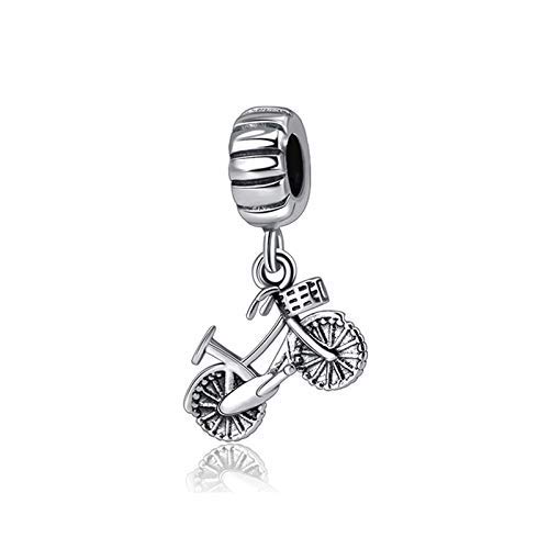 Original 925 Sterling Silver Charm Bead Travel Taxi Motocicleta Ferris Wheel Charms Fit Pulseras Mujeres DIY Joyería