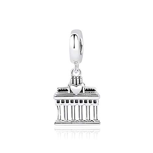 Original 925 Sterling Silver Charm Bead Travel Taxi Motocicleta Ferris Wheel Charms Fit Pulseras Mujeres DIY Joyería