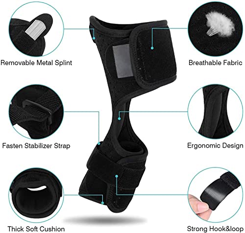 Ortesis de Caída De Pie Ajustable, Férula de Caída de Pie de Aluminio, Ortesis de Caída de Pie Médica, Férula de Corrección Postural Férula de Corrección de Fascitis Plantar