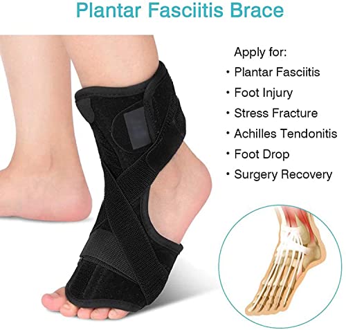 Ortesis de Caída De Pie Ajustable, Férula de Caída de Pie de Aluminio, Ortesis de Caída de Pie Médica, Férula de Corrección Postural Férula de Corrección de Fascitis Plantar