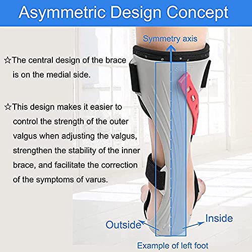Ortesis de pie Caído, Ortesis de pie Caído Ajustable, Ortesis de pie Y Tobillo AFO Corrección Postural, Férula Nocturna, Estabilizador de pie Ortesis Parálisis Flácida pie Caído Right Foot,XL