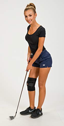 Ortesis de rodilla | Ortesis de rodilla | Vendaje de rodilla | Lesiones y dolor de rodilla | Deporte | Trabajo | unisex | Tamaño universal | negro | rodilla derecha e izquierda