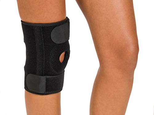 Ortesis de rodilla | Ortesis de rodilla | Vendaje de rodilla | Lesiones y dolor de rodilla | Deporte | Trabajo | unisex | Tamaño universal | negro | rodilla derecha e izquierda