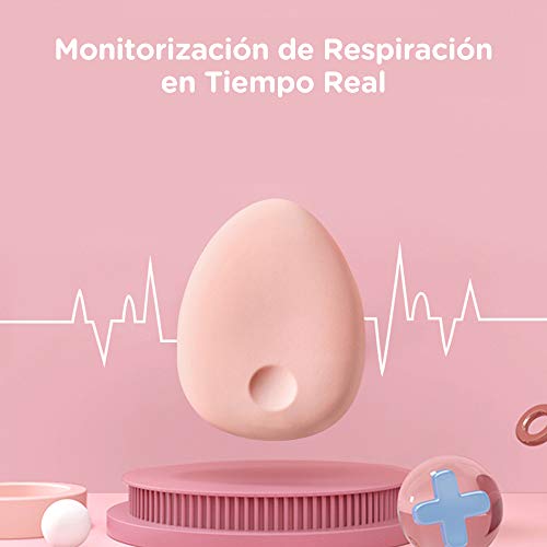Ortiz Monitor de Respiración en Tiempo Real y sin Contacto para Bebé,6 Ejes Sensor de Movimiento con Alarma Preciosa y Vibracción, Datos Guardados Automáticos (Para Bebé Recién Nacido)