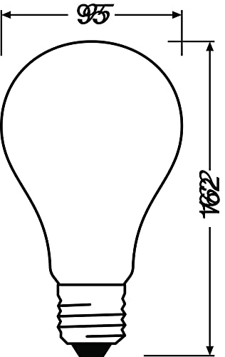OSRAM LED Star Classic A200, lámpara LED de filamento esmerilado en forma de bombilla, B22d, blanco cálido (2700K), 3452 lúmenes, sustituye a las bombillas convencionales de 200W, paquete de 1