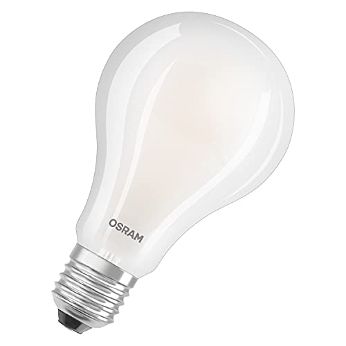 OSRAM LED Star Classic A200, lámpara LED de filamento esmerilado en forma de bombilla, B22d, blanco cálido (2700K), 3452 lúmenes, sustituye a las bombillas convencionales de 200W, paquete de 1