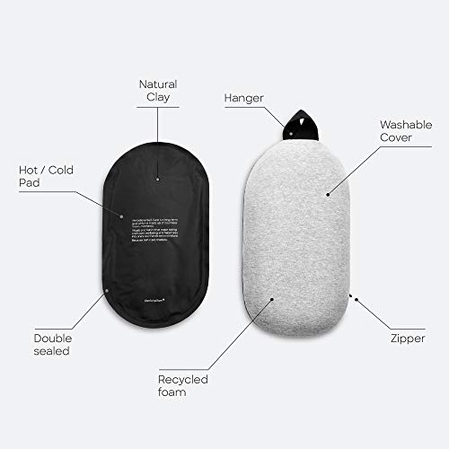 Ostrichpillow - Bolsa térmica para microondas y terapia fría para calambres, dolor muscular, espalda, hombros, cuello y cuidado de las articulaciones, respetuoso con el medio ambiente