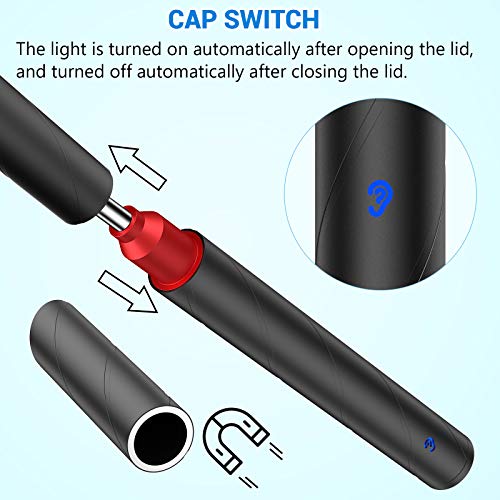 Otoscopio Inalámbrico,WIFI Endoscopio con Cámara 1080p,3,5mm Limpiador de Oidos con 6 luces LED,Impermeable Otoscopio para Adultos, Niños, para iPhone/iPad, iOS, Android