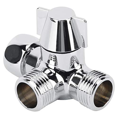 Oumefar Separador de Agua de Carrete de cerámica con desviador de Agua G1 / 2"Divisor de Grifo de Ducha en Forma de T