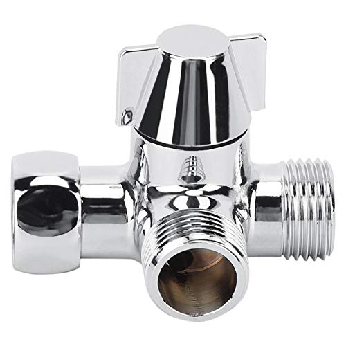 Oumefar Separador de Agua de Carrete de cerámica con desviador de Agua G1 / 2"Divisor de Grifo de Ducha en Forma de T