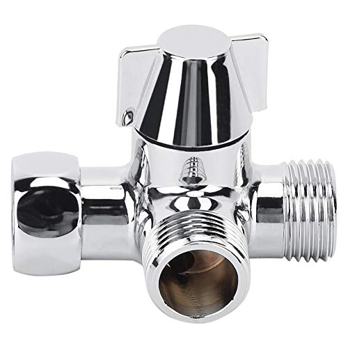 Oumefar Separador de Agua del Carrete de cerámica del Hilo Femenino del Conector de Tres vías del desviador de Agua para el Divisor del Grifo de la Ducha