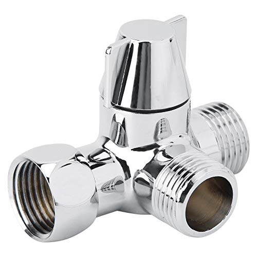Oumefar Separador de Agua del Carrete de cerámica del Hilo Femenino del Conector de Tres vías del desviador de Agua para el Divisor del Grifo de la Ducha