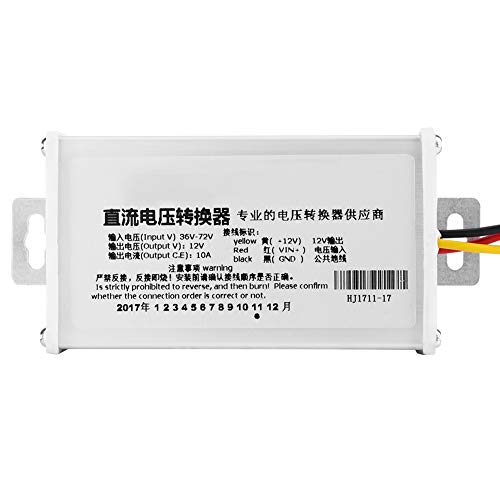 Oumefar - Transformador de scooter eléctrico CC 36 V-72 V hasta 12 V, 10 A, 120 W, adaptador de conversión para vehículos eléctricos de alta eficiencia