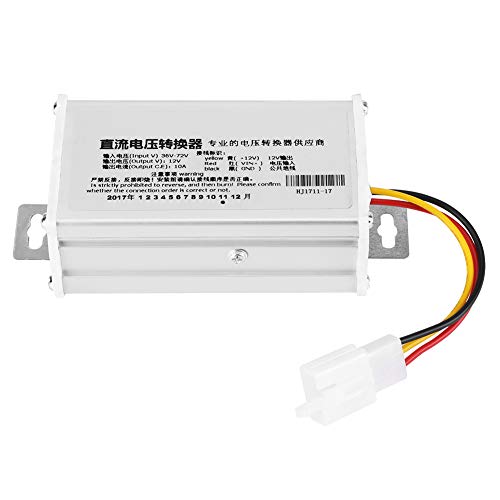 Oumefar - Transformador de scooter eléctrico CC 36 V-72 V hasta 12 V, 10 A, 120 W, adaptador de conversión para vehículos eléctricos de alta eficiencia