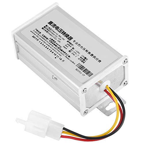 Oumefar - Transformador de scooter eléctrico CC 36 V-72 V hasta 12 V, 10 A, 120 W, adaptador de conversión para vehículos eléctricos de alta eficiencia