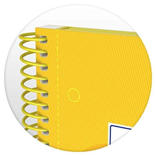 Oxford, Cuaderno A4, cuadricula 5x5, tapa extradura, microperforado, libreta A4 Europeanbook 1, color amarillo