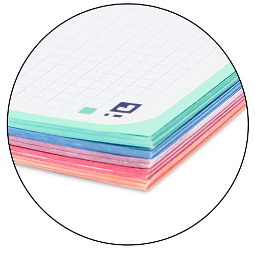 Oxford - Cuaderno microperforado 5 bandas color, Europeanbook 5, tapa dura, A4, 120 hojas, cuadrícula 5 x 5, color ice mint