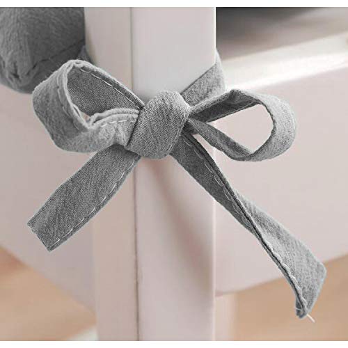 Pack 2 Cojines con Respaldo para Sillas de terraza y jardín. Conjunto de 2 Cojines para sillones de Interior y Exterior. Cojin para Silla con Respaldo, Cojines Acolchados, tumbonas, (Gris)