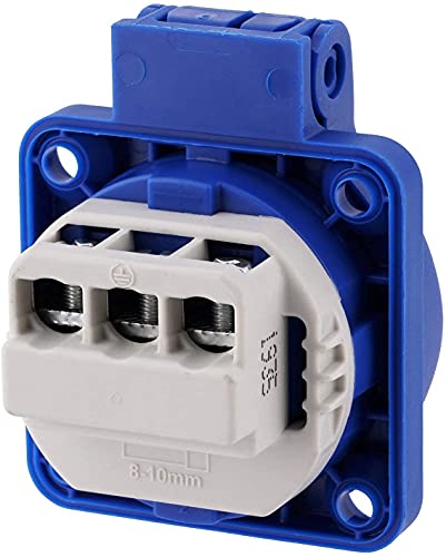 Pack de 4 enchufes empotrados con tapa de muelle, IP54, 50 x 50 mm