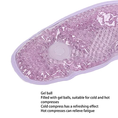 Paquetes de hielo, paquete de terapia de frío/calor para cuello, hombro, espalda, rodilla, envoltura de cuello refrigerante con cuentas de gel reutilizable para aliviar el dolor, lesiones(Púrpura)