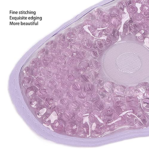 Paquetes de hielo, paquete de terapia de frío/calor para cuello, hombro, espalda, rodilla, envoltura de cuello refrigerante con cuentas de gel reutilizable para aliviar el dolor, lesiones(Púrpura)