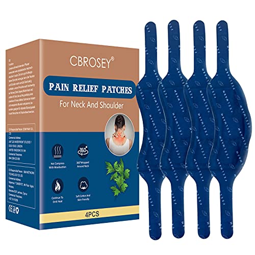 Parches de Calor,Parche Térmicos,Alivio del Dolor de Cuello,Pain Relief Patches,Autocalentamiento Continuo Durante para Aliviar el Dolor de Hombros y Cuello,4 Piezas