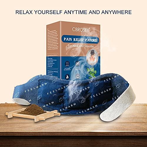 Parches de Calor,Parche Térmicos,Alivio del Dolor de Cuello,Pain Relief Patches,Autocalentamiento Continuo Durante para Aliviar el Dolor de Hombros y Cuello,4 Piezas