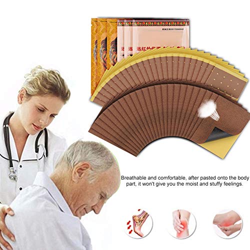 Parches para aliviar el dolor, 48 parches de hierbas Parche magnético de infrarrojo lejano para dolor de espalda, hombro, dolor en las articulaciones, dolor muscular, hernia de disco lumbar