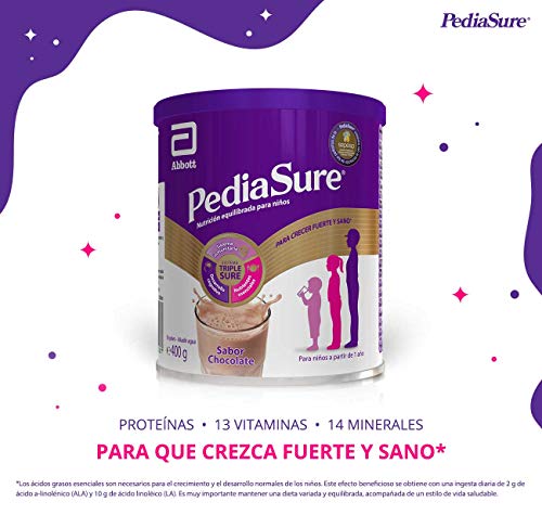 PediaSure Complemento Alimenticio para Niños, Sabor Chocolate, con Proteínas, Vitaminas y Minerales - 400 gr