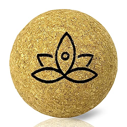 Pelota Masaje de corcho - 6 cm- Ultraligera- Bola Automasaje de fascia, pies, piernas, espalda, glúteos - Utilizada por fisioterapeutas y yoguis