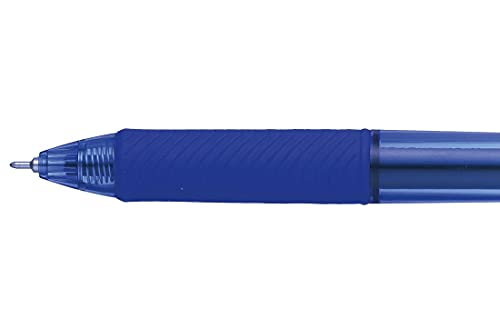 Pentel - Bolígrafo Energel retráctil con punta de aguja. Escritura en color azul.