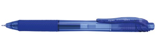 Pentel - Bolígrafo Energel retráctil con punta de aguja. Escritura en color azul.