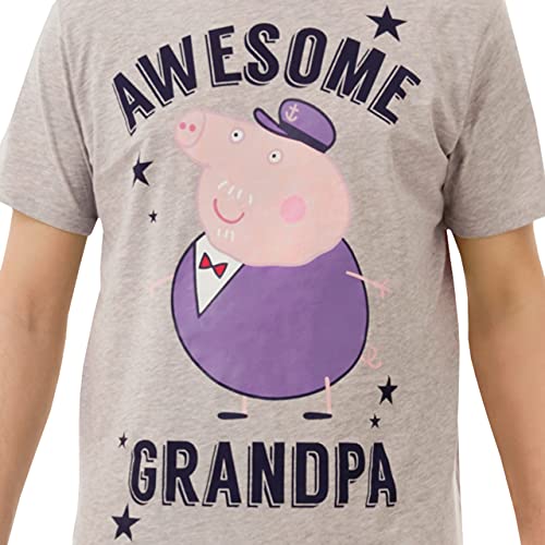 Peppa Pig Pijama para Hombre Grandpa Pig Gris Size X-Large
