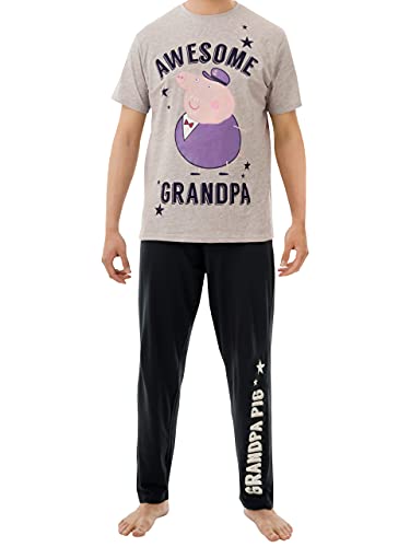 Peppa Pig Pijama para Hombre Grandpa Pig Gris Size X-Large