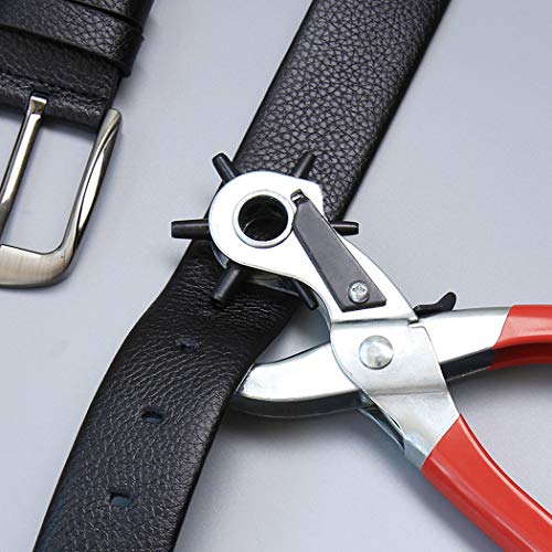Perforadora de cuero Cinturón Duty Alicate giratorio Perforadora para cinturones Correas de reloj Correas Collares para mascotas Sillines Zapatos Proyectos de artesanía en tela
