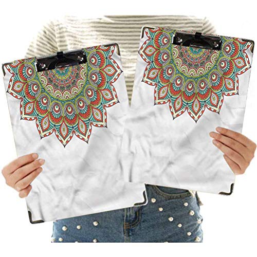 Personalizado Decoración Portapapeles Tamaño Carta Perfil Bajo Clip Mystic Arabesque Hardboard Portapapeles para aulas, Oficinas, Restaurantes, Oficinas Médicos