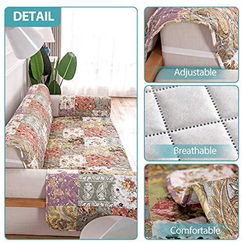 PETCUTE Funda para Sofa Cubre Sofás 2 plazas Protector para Sofás Acolchado Funda de cojín de protección para Mascotas Antisuciedad Vistoso