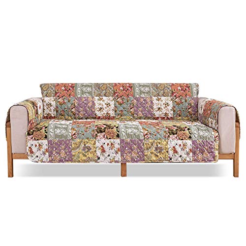 PETCUTE Funda para Sofa Cubre Sofás 2 plazas Protector para Sofás Acolchado Funda de cojín de protección para Mascotas Antisuciedad Vistoso