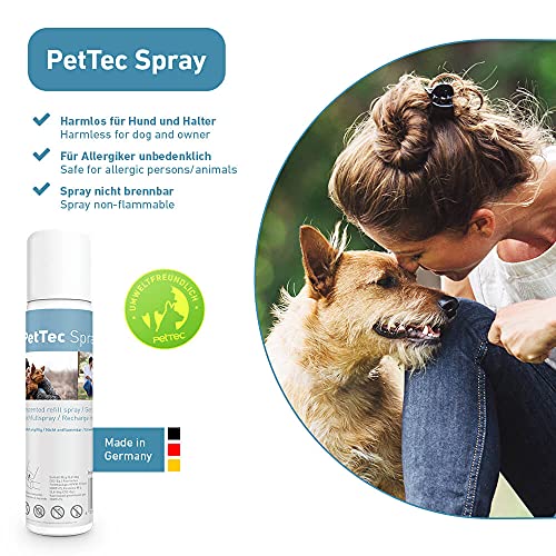 PetTec Spray Made in Germany, Lata de Repuesto para Collares de Entrenamiento, Seguro para Perros y Personas, Respetuoso del Medio Ambiente y Antialérgico, Set de 1 o 3, 75 ml, Citronela o Neutro