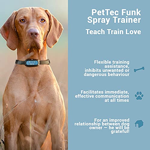 PetTec Spray Made in Germany, Lata de Repuesto para Collares de Entrenamiento, Seguro para Perros y Personas, Respetuoso del Medio Ambiente y Antialérgico, Set de 1 o 3, 75 ml, Citronela o Neutro