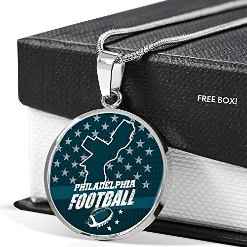 Philadelphia Football Philly Fan - Collar con colgante, Stainless Steel - Luxury Necklace (Gold), talla única