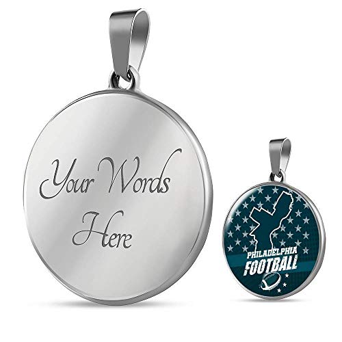 Philadelphia Football Philly Fan - Collar con colgante, Stainless Steel - Luxury Necklace (Gold), talla única