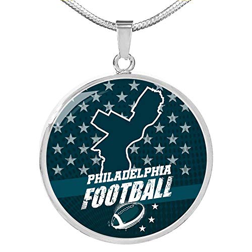 Philadelphia Football Philly Fan - Collar con colgante, Stainless Steel - Luxury Necklace (Gold), talla única