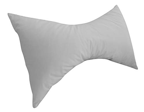 Pikolin Home - Almohada de fibra hueca siliconada Ecolofil con tacto gel de firmeza media con forma de mariposa para cuello y cabeza de gran acogida