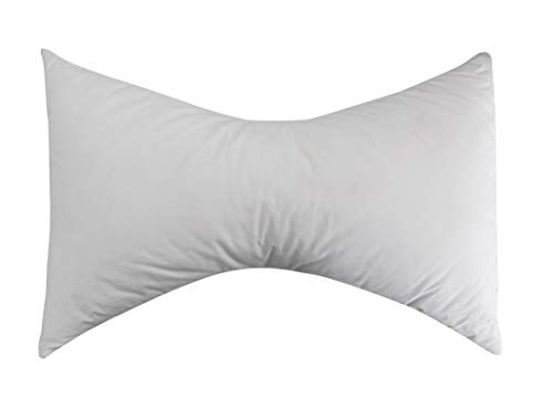 Pikolin Home - Almohada de fibra hueca siliconada Ecolofil con tacto gel de firmeza media con forma de mariposa para cuello y cabeza de gran acogida