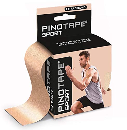 Pinotape Pro Sport© – Cinta adhesiva kinesiológica de 5 cm x 5 m especialmente respetuosa con la piel